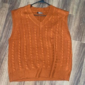plus cable knit v-neck sweater vest